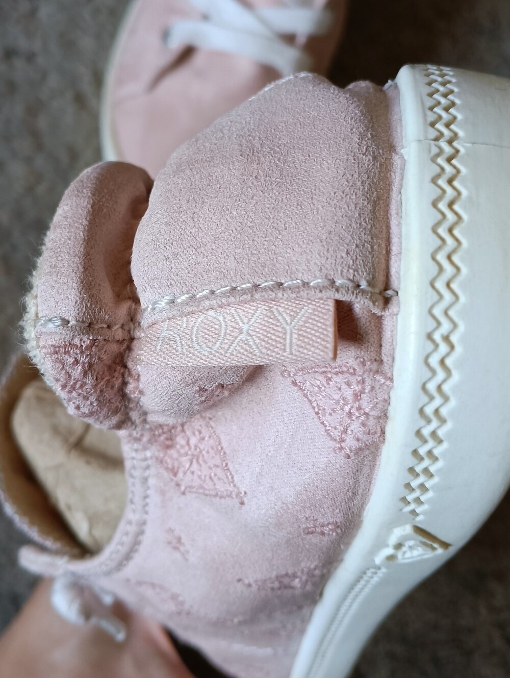 🩷 Roxy Bayshore II Pink Slip-on Sneakers Shoes Womens 9.5 Memory Foam Summer - Picture 9 of 14